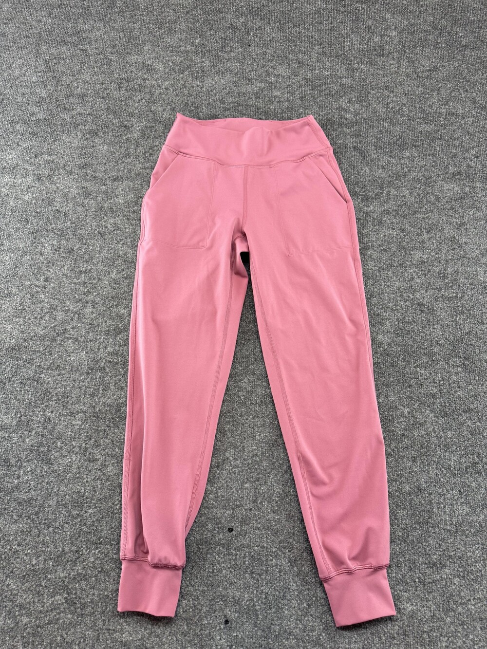 Savvi Jogger Pants Womens Small Pink High Rise Ankle Pockets Yoga Gym Stretch